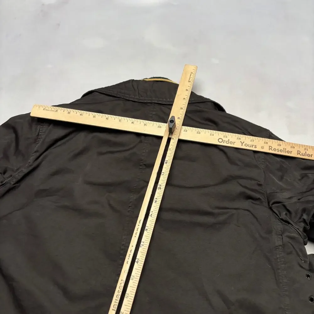 Vintage Stone Island AW 2005 Black Raso Gommato Hooded Jacket Men's Large